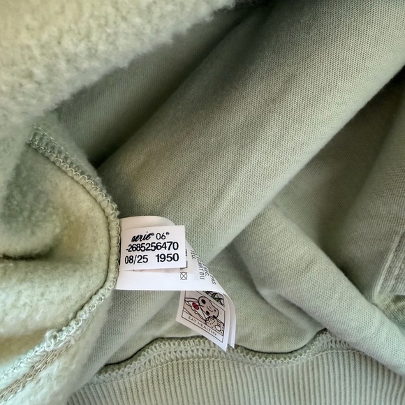 Light Green Offline by Aerie Quarter Zip Sweatshirt - Picture 10 of 10